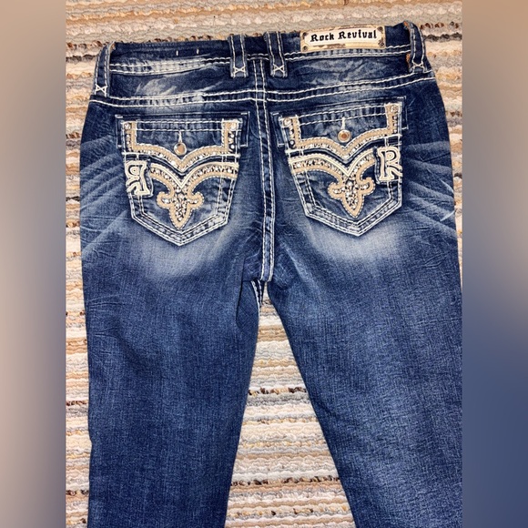 Rock Revival Karah Easy Skinny Jeans size 28 x 32 Bling Distressed - Picture 10 of 16
